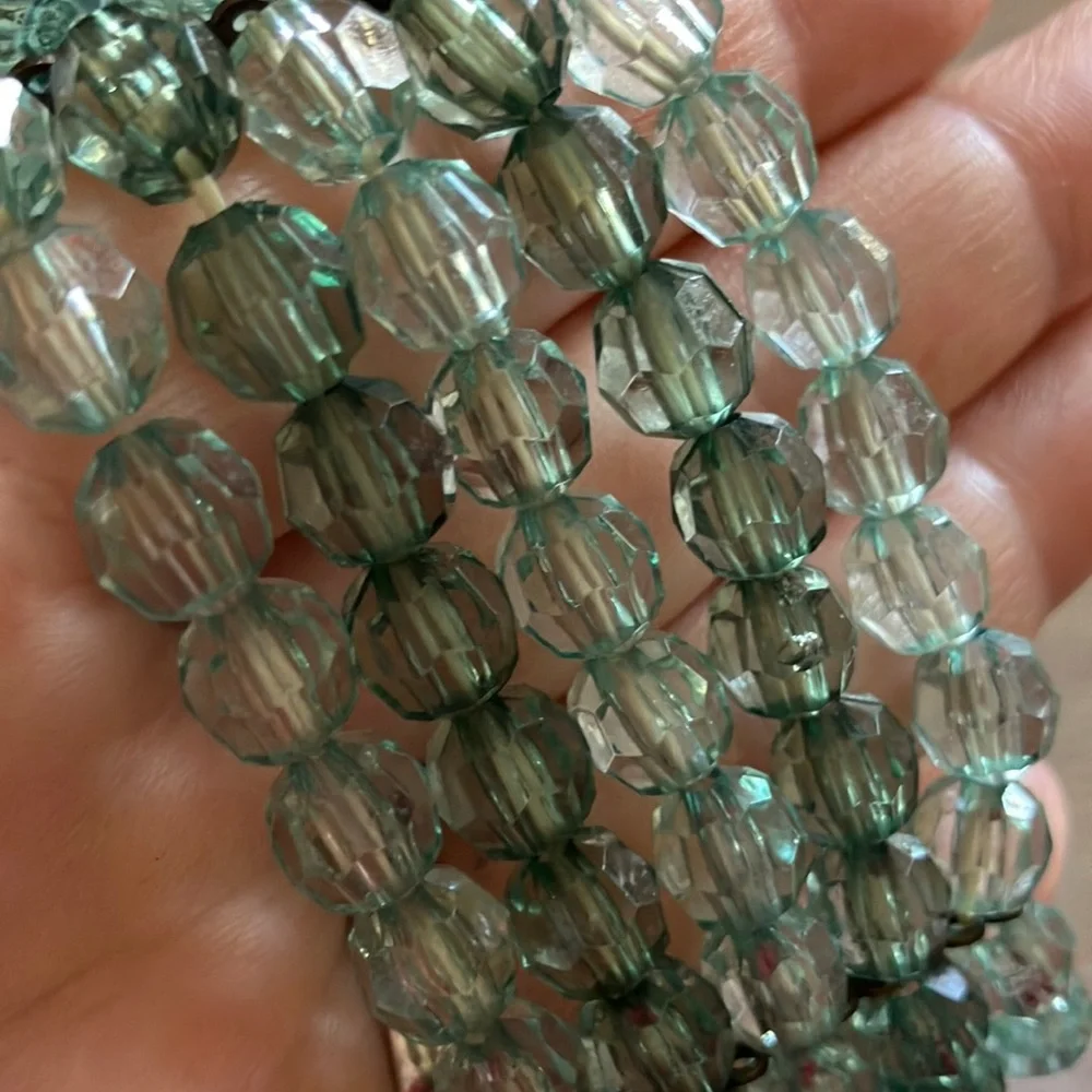 Green Faceted Crystal Bracelet